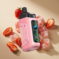 Razz Bar 45000 Züge Einweg-Vape Erdbeer-Eis mit Typ-C-Aufladung & einstellbarem Luftstrom