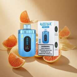 Razz Bar 50K Züge Wegwerf-Vape Gummibärchen & Himbeere Typ-C Aufladbar 650 mAh Akku