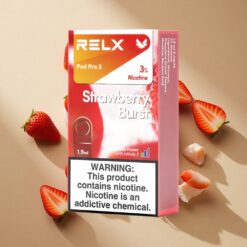RELX Pod Pro 2 600 Züge Erdbeer-Geschmack mit 1,9ml Fassungsvermögen & 3% Nikotin